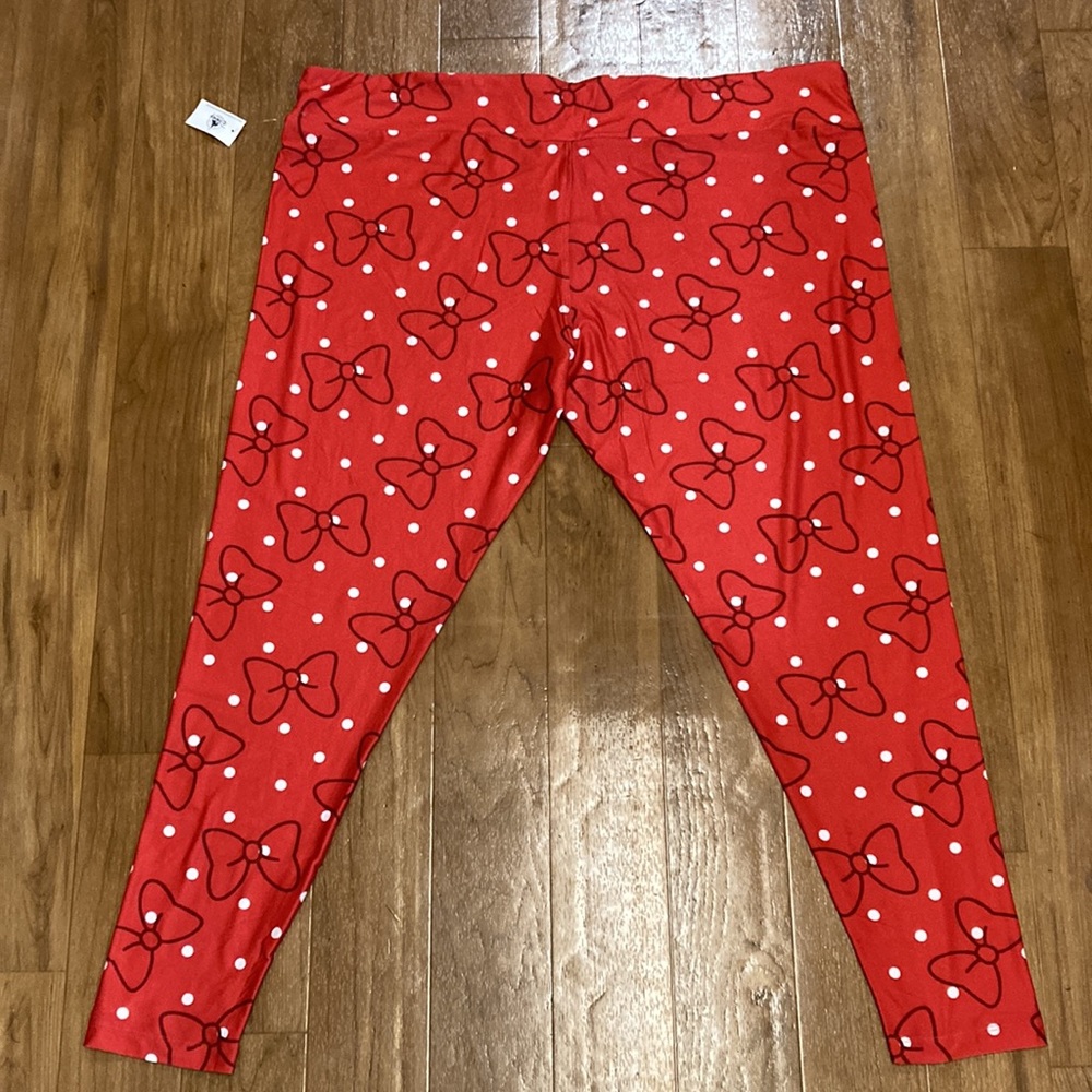 Plus Size Disney Leggings Mini Mouse Bows - Picture 3 of 8